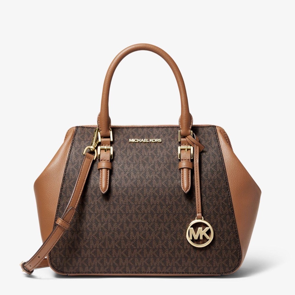 Michael Kors Brown Charlotte Large Satchel